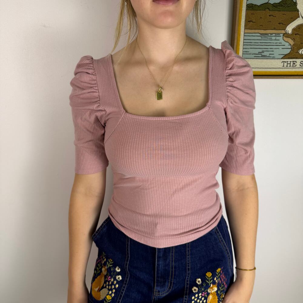 We the Free - Free People Night Lily Top pink size Small